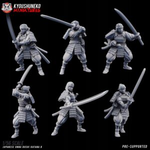 Japanese Onna Bushi Katana B 6 szt.- Minifaktura