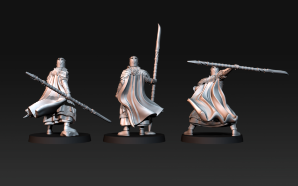 Armoured Wood Elves with Halberds - Leśne Elfy w Zbrojach z Halbardami - Davale Games