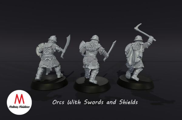 Orc Warriors with Sword and Shield - Pojedyńcze Modele