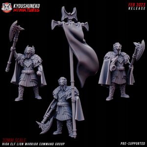High Elf Lion Warrior CMD - Kyoushenko Miniatures