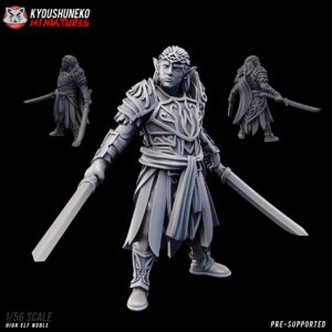 75c3b2d3a895ab78ad5b38881637119a.jpg High Elves Noble - Kyoushenko Miniatures - Druk 3D