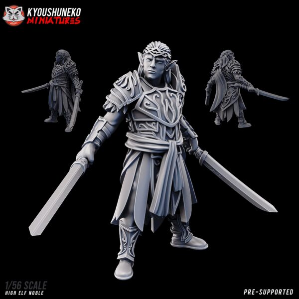 High Elves Noble - Kyoushenko Miniatures - Druk 3D