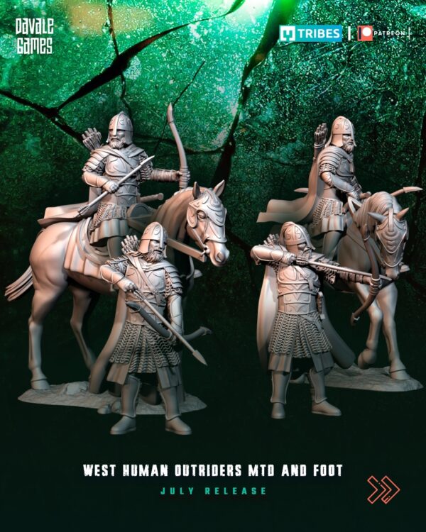 West Human Outriders Mounted - x1