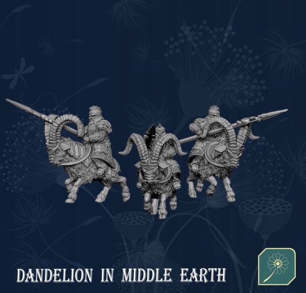 Dwarfs Ram Riders x5 - DIME - Minifaktura