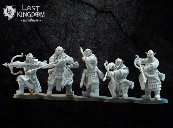 Mongobbo Bowmen on foot - Lost Kingdom -Druk 3D