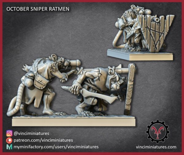 Shooter Ratmen #2 - Vinciminiatures - Druk 3D