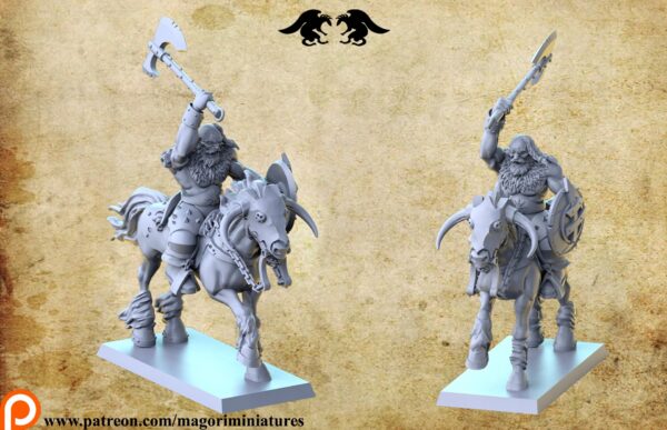 7d42a098cdf9d6002623a6e2dfcb185d.jpg Chaos Barbarian Horseman x1 - Magori Miniatures