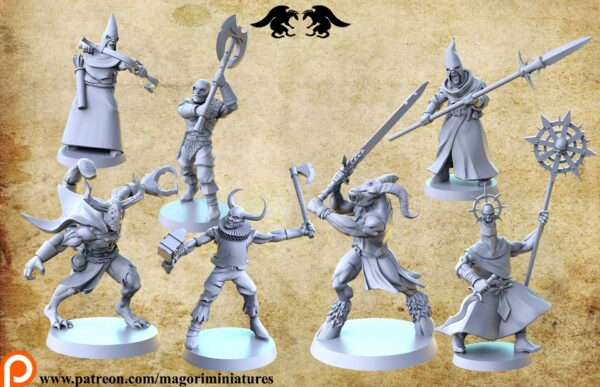 The Cultist warband - Magori Miniatures - Druk 3D