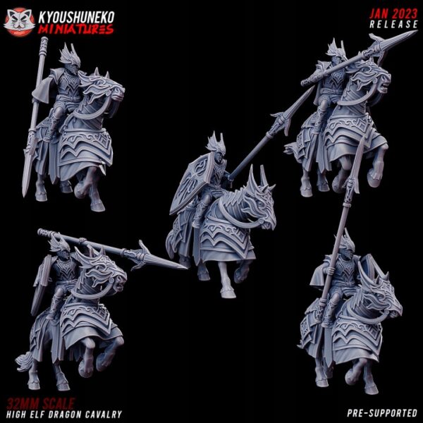 7e70b8ef4d8b2377e75cd2e7da4dada0.jpg High Elf Dragon Cavalry x5 - Minifaktura