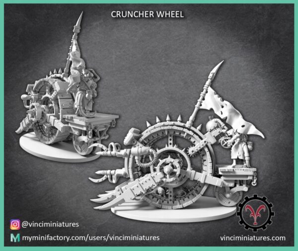 Cruncher Wheel - Vinciminiatures - Druk 3D