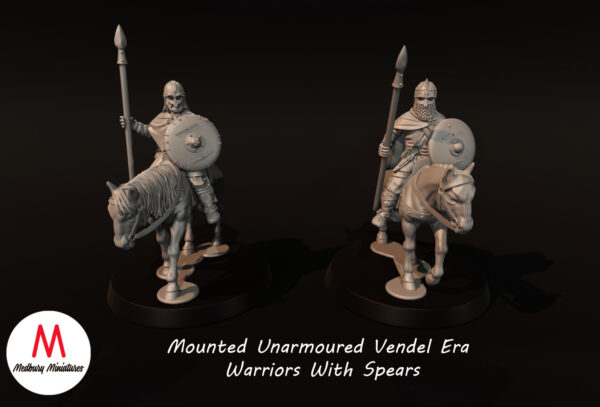 7fb1f2ce27a54504c3bed3a5fcfb4e94.jpg Mounted Unarmoured Vendel Era Warriors With Spears - x1