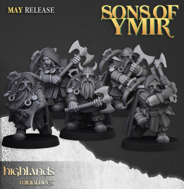 Dwarf Rangers with Two-Handed Axes - 1x