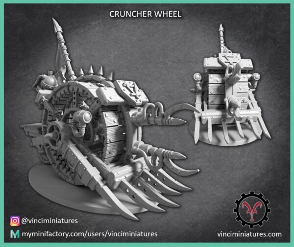 Cruncher Wheel - Vinciminiatures - Druk 3D