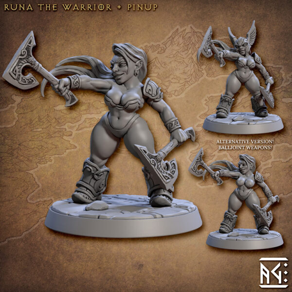 Runa the Warrior Pinup Dressed