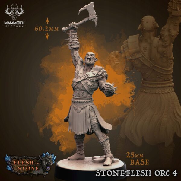 Stoneflesh Orc #4 - Mammoth Factory - Druk 3D