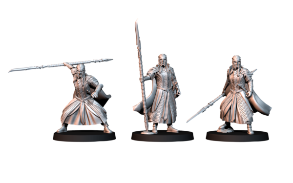 Armoured Wood Elves with Halberds - Leśne Elfy w Zbrojach z Halbardami - Davale Games