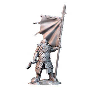 Silver Goat Dwarves: Banner on Foot