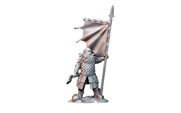 Silver Goat Dwarves: Banner on Foot