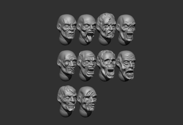 Zombies x10 - Minifaktura - Druk 3D