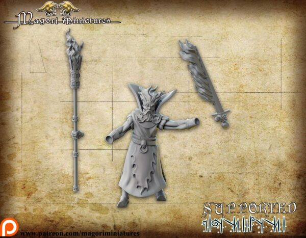 Fire Wizard - Magori Miniatures - Druk 3D