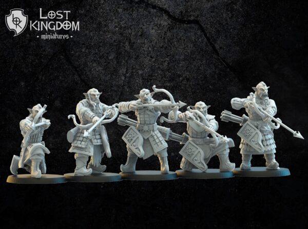 Mongobbo Bowmen on foot - Lost Kingdom -Druk 3D