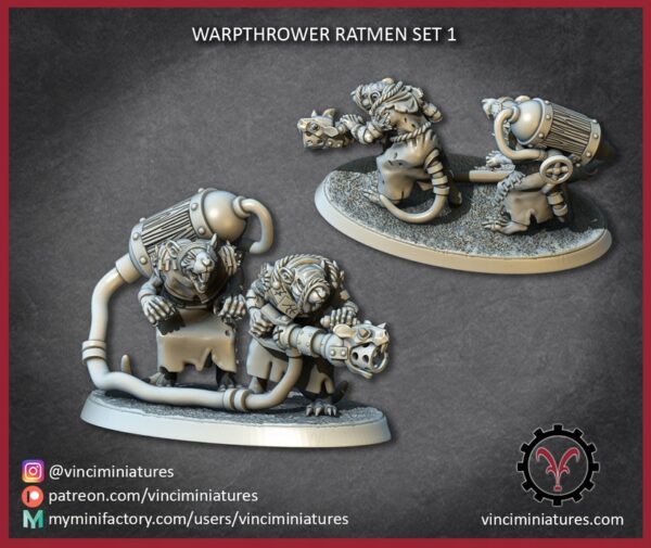86d901c57ecb4482e99f1c76fcf00905.jpg Warpthrower Ratmen #3 - Vinciminiatures - Druk 3D