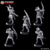 Galeic Wood Elf Forest Guards x5 - Druk 3D