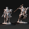 Silver Goat Dwarves Spearmen - Krasnoludy na Kozach - 6 Póz
