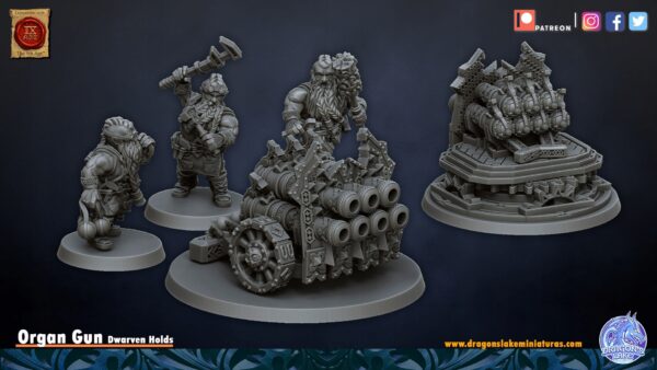 Organ Gun - DLM - Dwarven Holds - Druk 3D