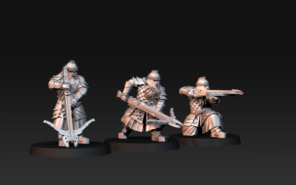 Silver Goat Dwarves Crossbowman - 3 Pozy