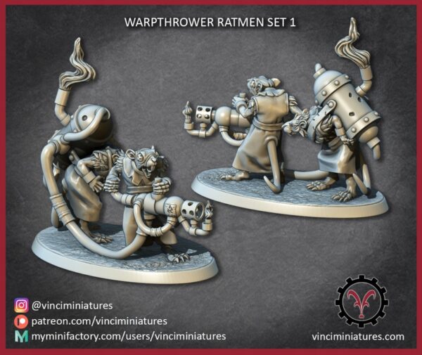 8d93f63ba7e4f87199293714f4c0f397.jpg Warpthrower Ratmen #1 - Vinciminiatures - Druk 3D