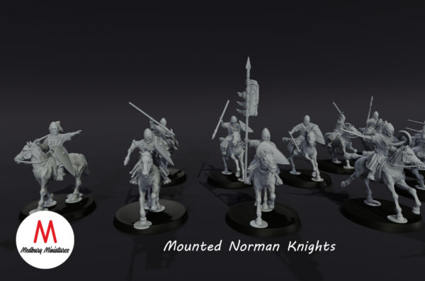 8da4b88493b258d14030cd1c4ac2f7a5.jpg Norman Mounted Knights - Normańscy Konni 12 póz