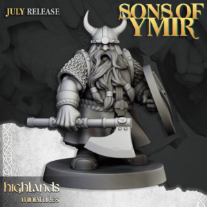 Dwarf Warrior with Axe and Shield 6