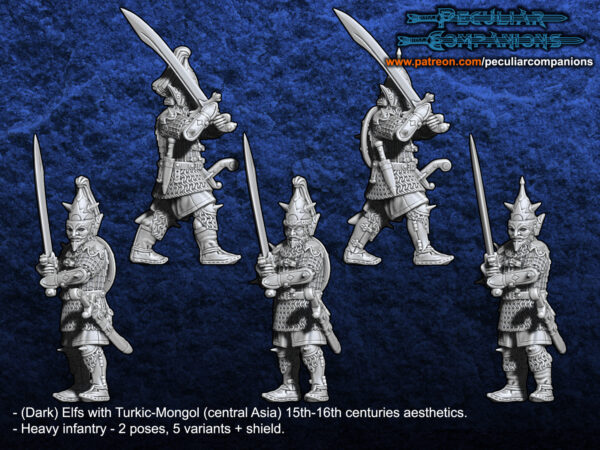 Turko-Mongol Dark Elfs Heavy Infantry - x10