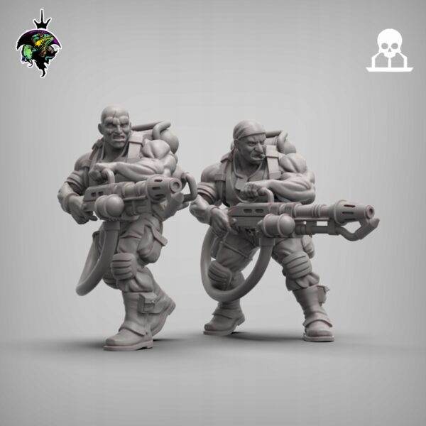 Spacenam Flamethrower Team - Reptilian Overlords