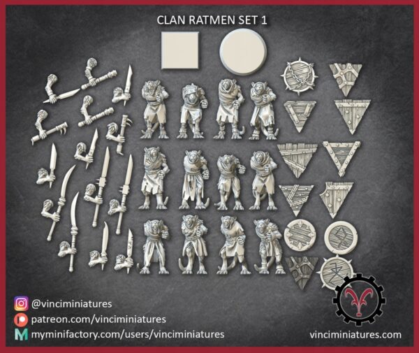 Ratmen Set x10 - Vinciminiatures - Druk 3D