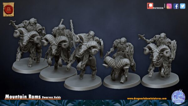 Mountain Rams - 5 szt. - DLM - Dwarven Holds