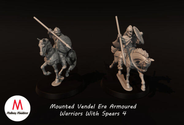 Mounted Vendel Era Armoured Warriors With Spears - x5