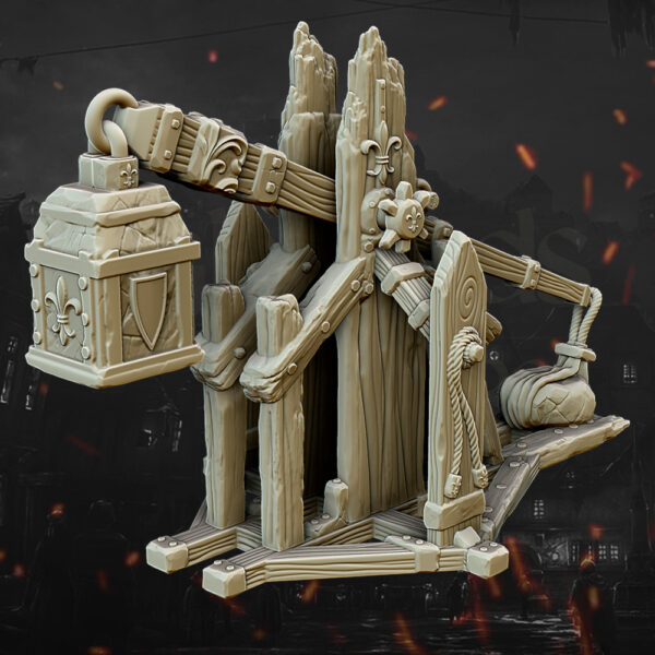 Medieval Trebuchet and Crew - Trebusz i Załoga