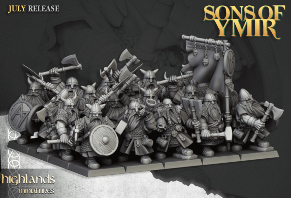 Dwarfs Warriors - Krasnoludzcy Wojownicy 20x - Topór/Tarcza