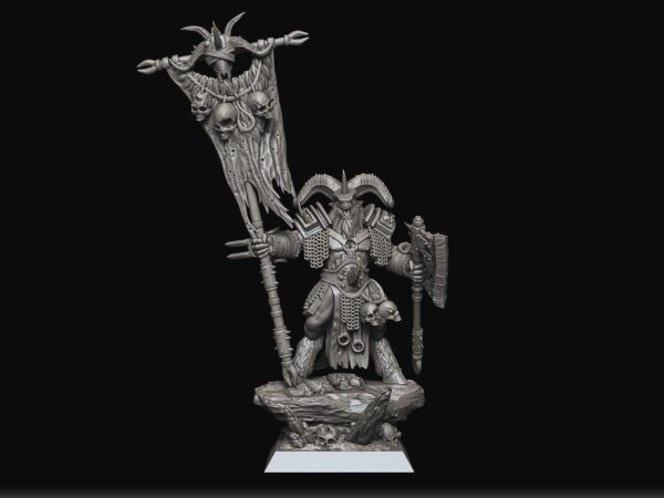 Warlord with Standard - Druk 3D