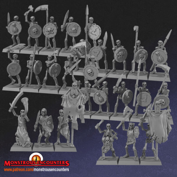 9497bb7ca65343995e6e0ffe79fa5e9f.jpg Skeleton Horde 23x + CMD 3x- Monstrous Encounters