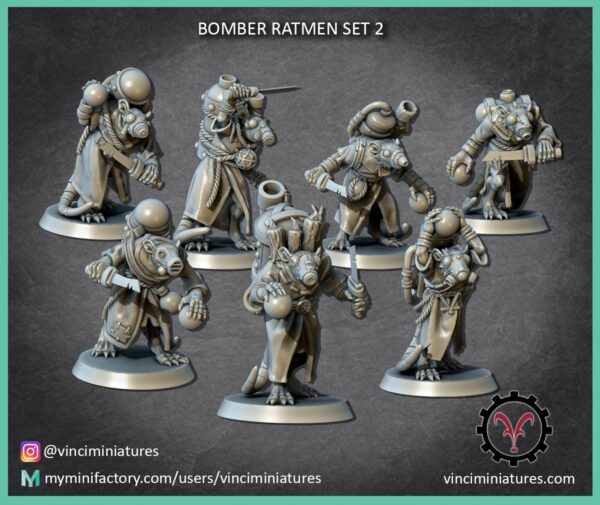Bomber Ratmen Set 2 - Vinciminiatures - Druk 3D