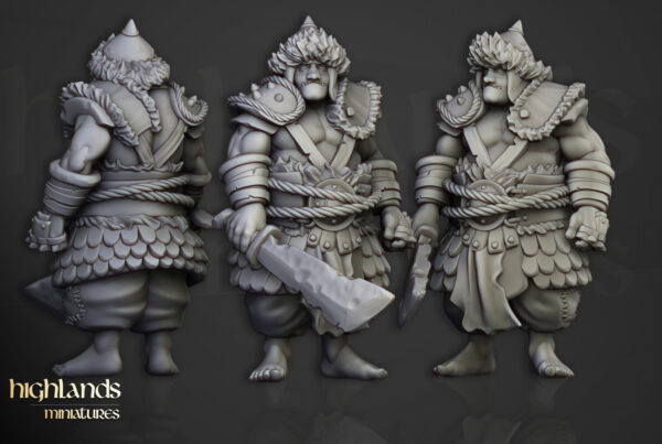 Khazarian Ogre Warriors - Pełna Jednostka + CMD