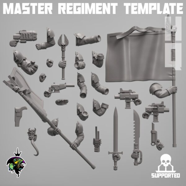 Master Regiment Template HQ Expansion - 8 szt.