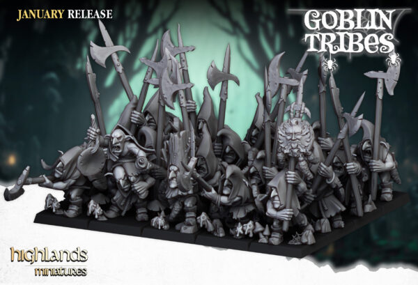 Swamp Goblins with Pikes - x7 + x3 CMD