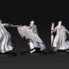 Bloody elves with spear and shield - 6 Póz