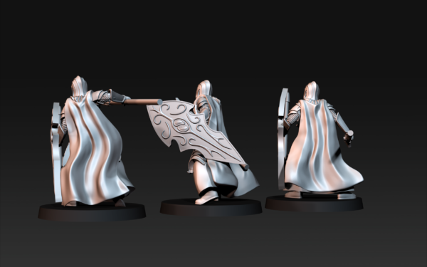 Bloody elves with spear and shield - 6 Póz