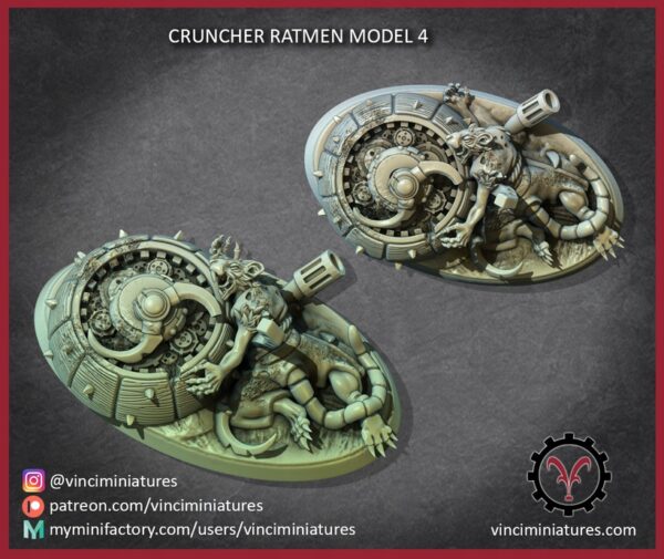 9c35ece09c4cc2d73b7e247d976b8c5f.jpg Cruncher Ratmen Set 4 - Vinciminiatures - Druk 3D