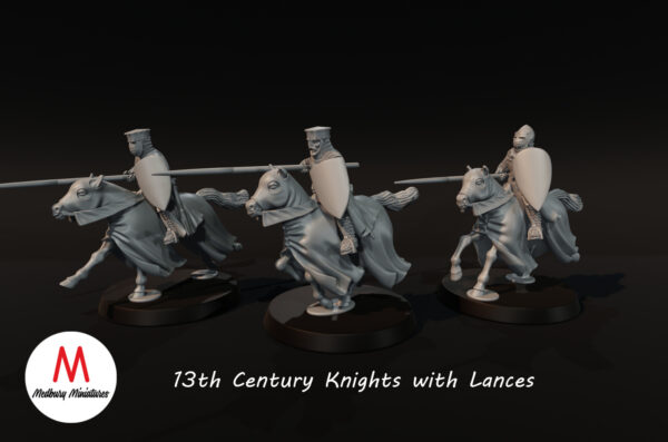 9d0887f02b6e4a78d3f311b004b5c4c3.jpg 13th Century Knights with Lances - Rycerze 6 Póz